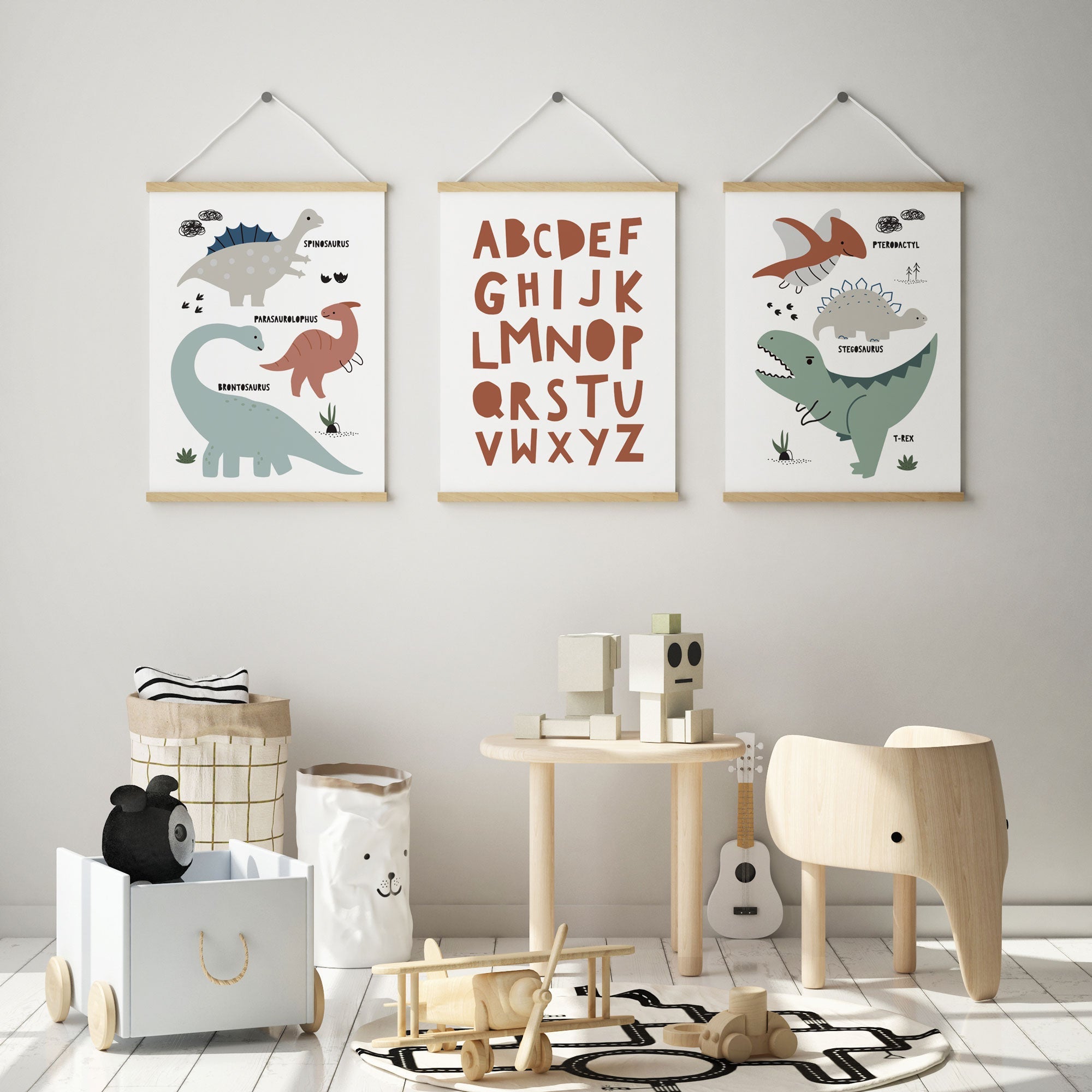 Dinosaurs & Alphabet Prints