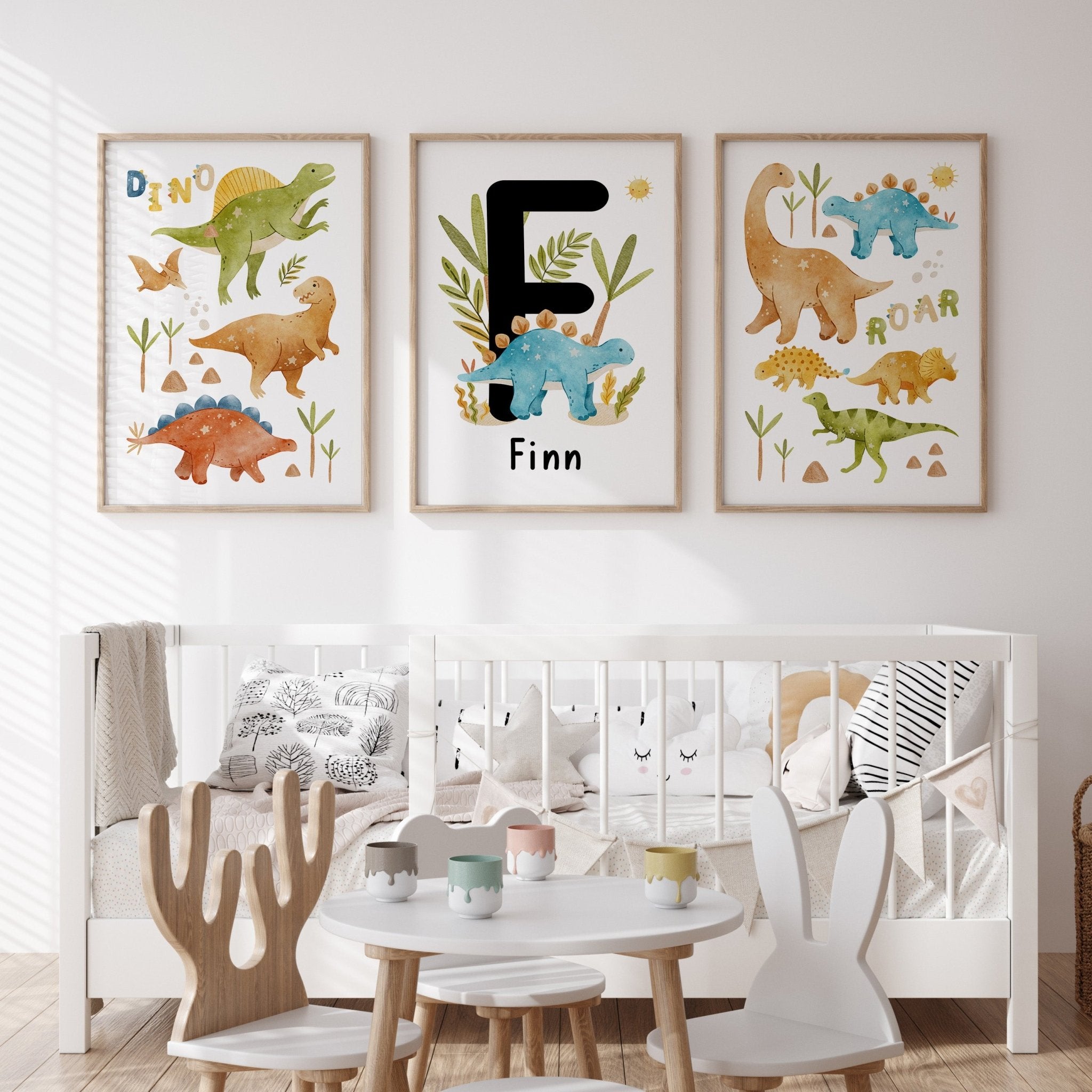 Dinosaurs & Name Print