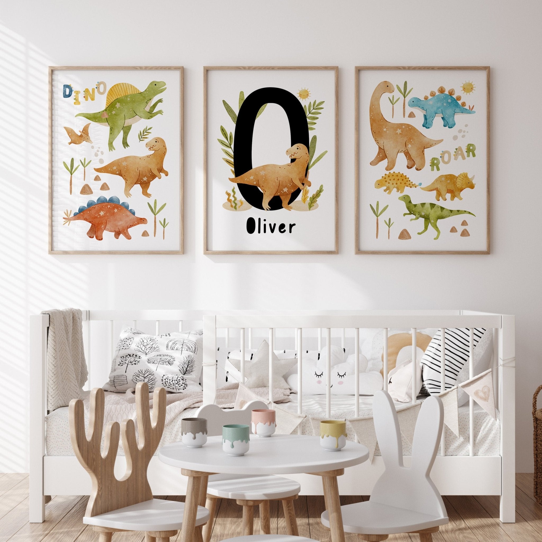 Dinosaurs & Name Print