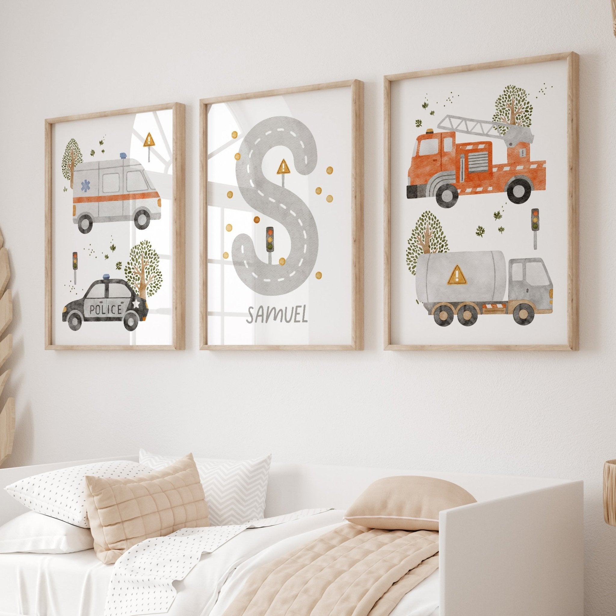 Emergency Vehicles & Name Print