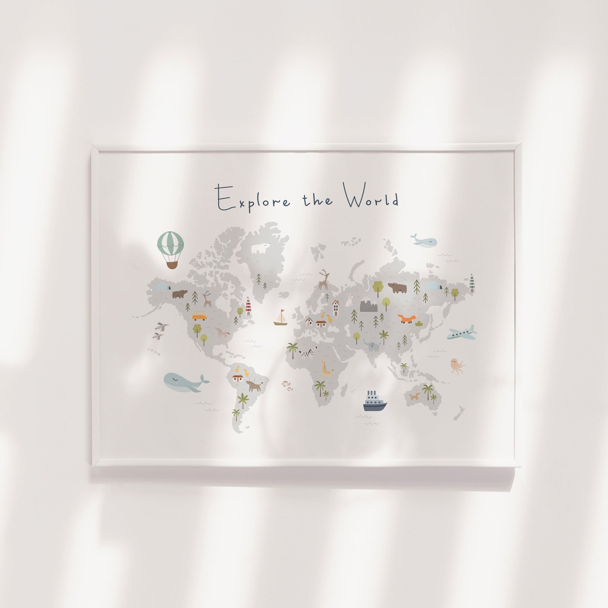 Explore the World Map Print