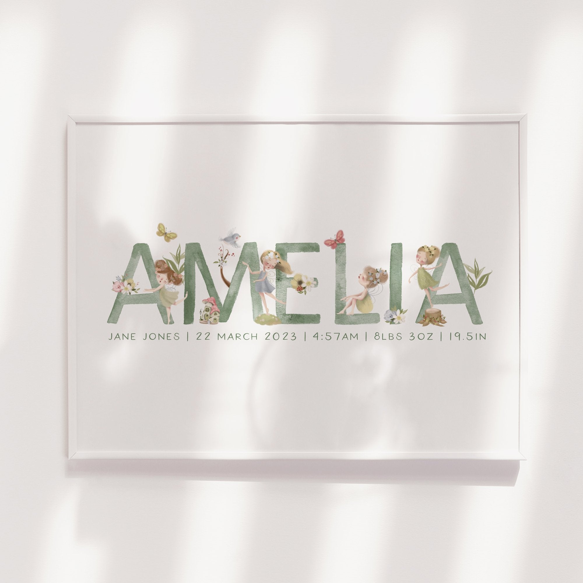 Fairy Name & Birth Print