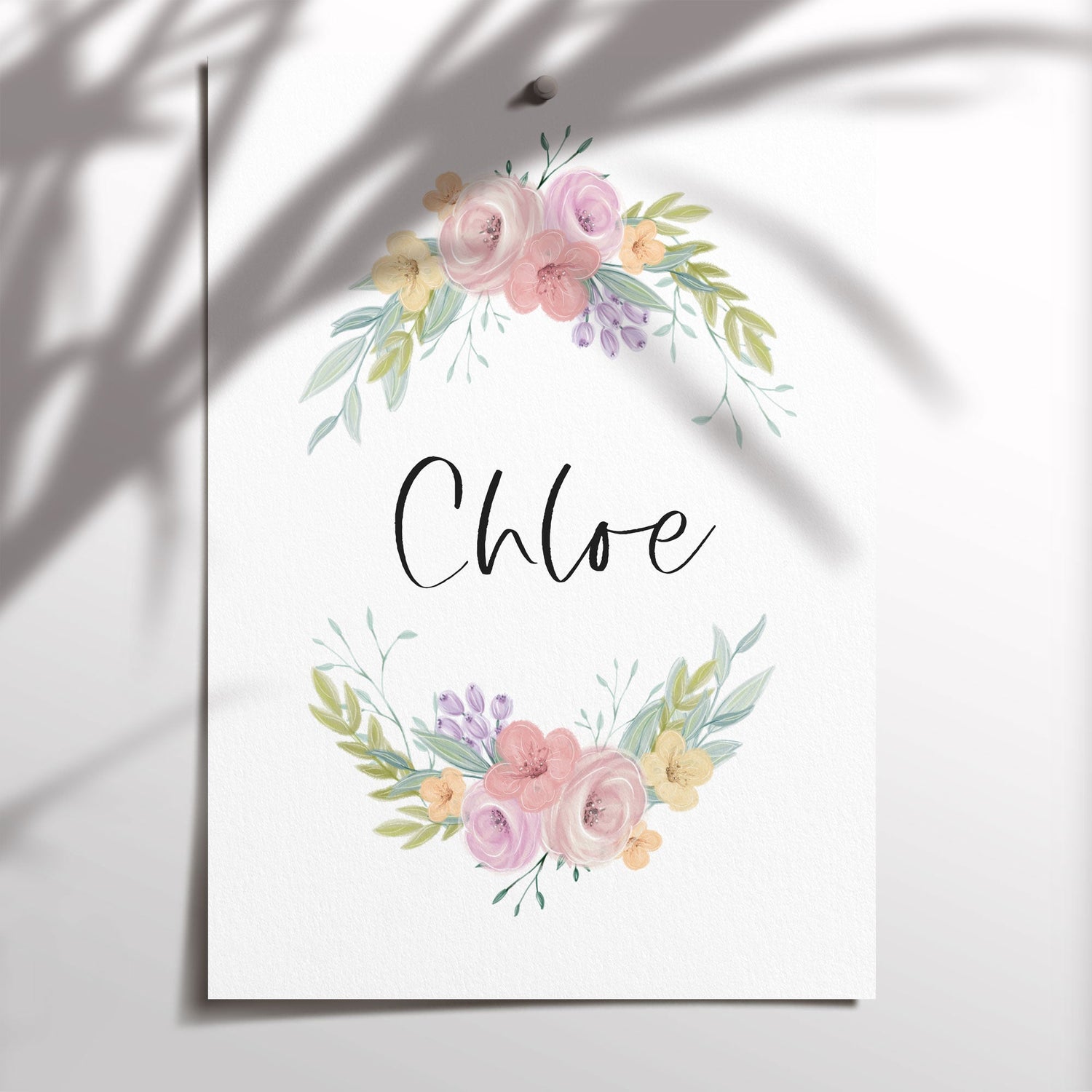 Floral Ballerina Name Print