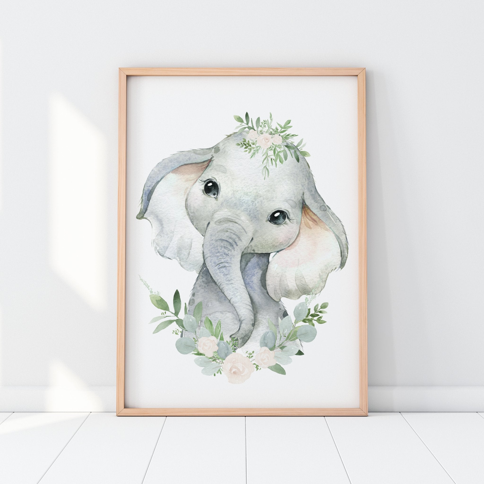 Floral Elephant Print