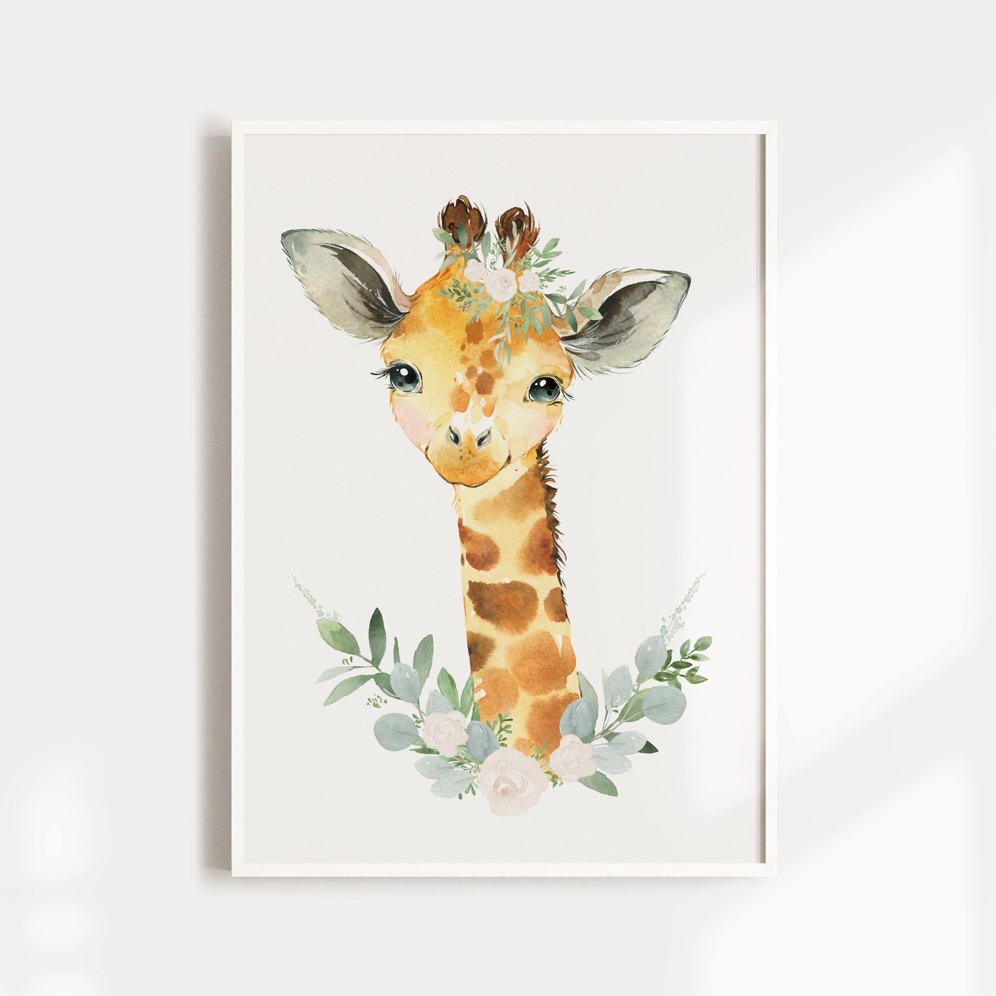 Floral Lion, Elephant & Giraffe Prints