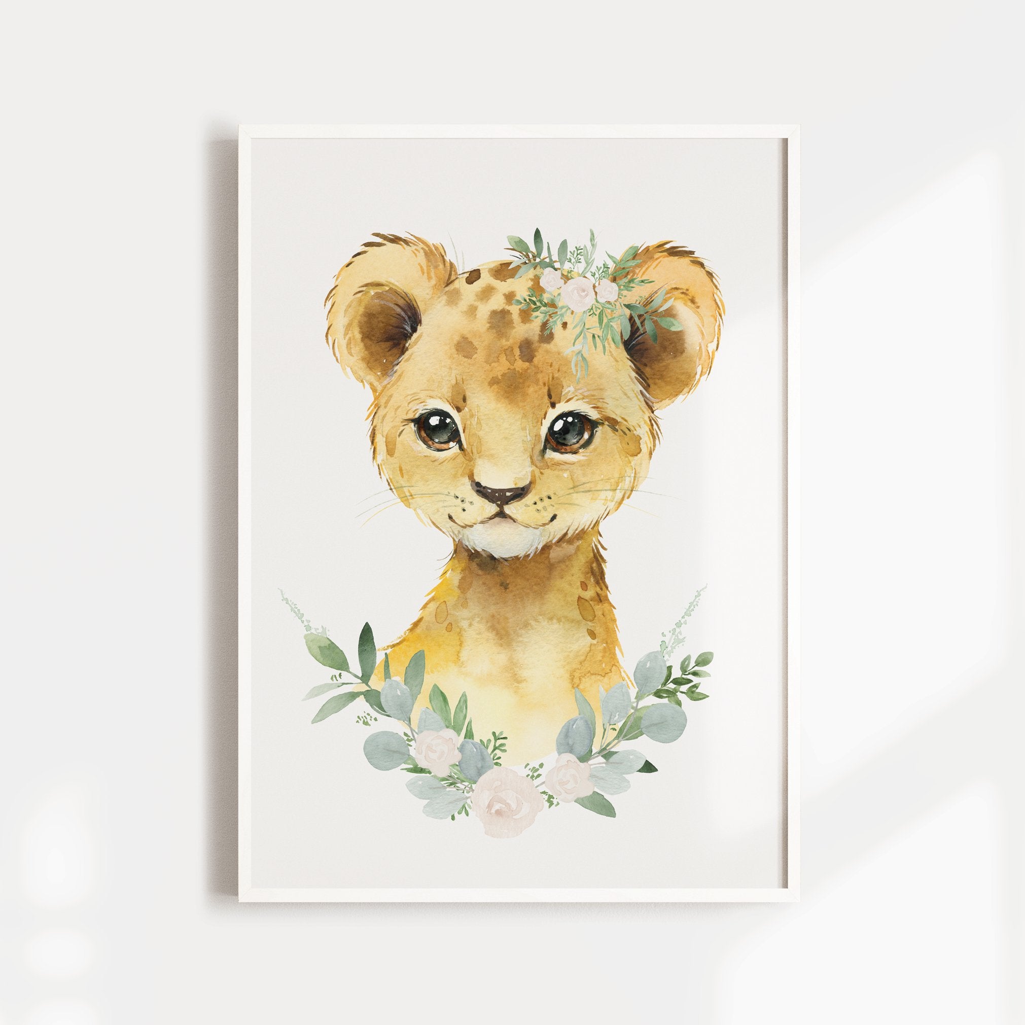 Floral Lion, Elephant & Zebra Prints
