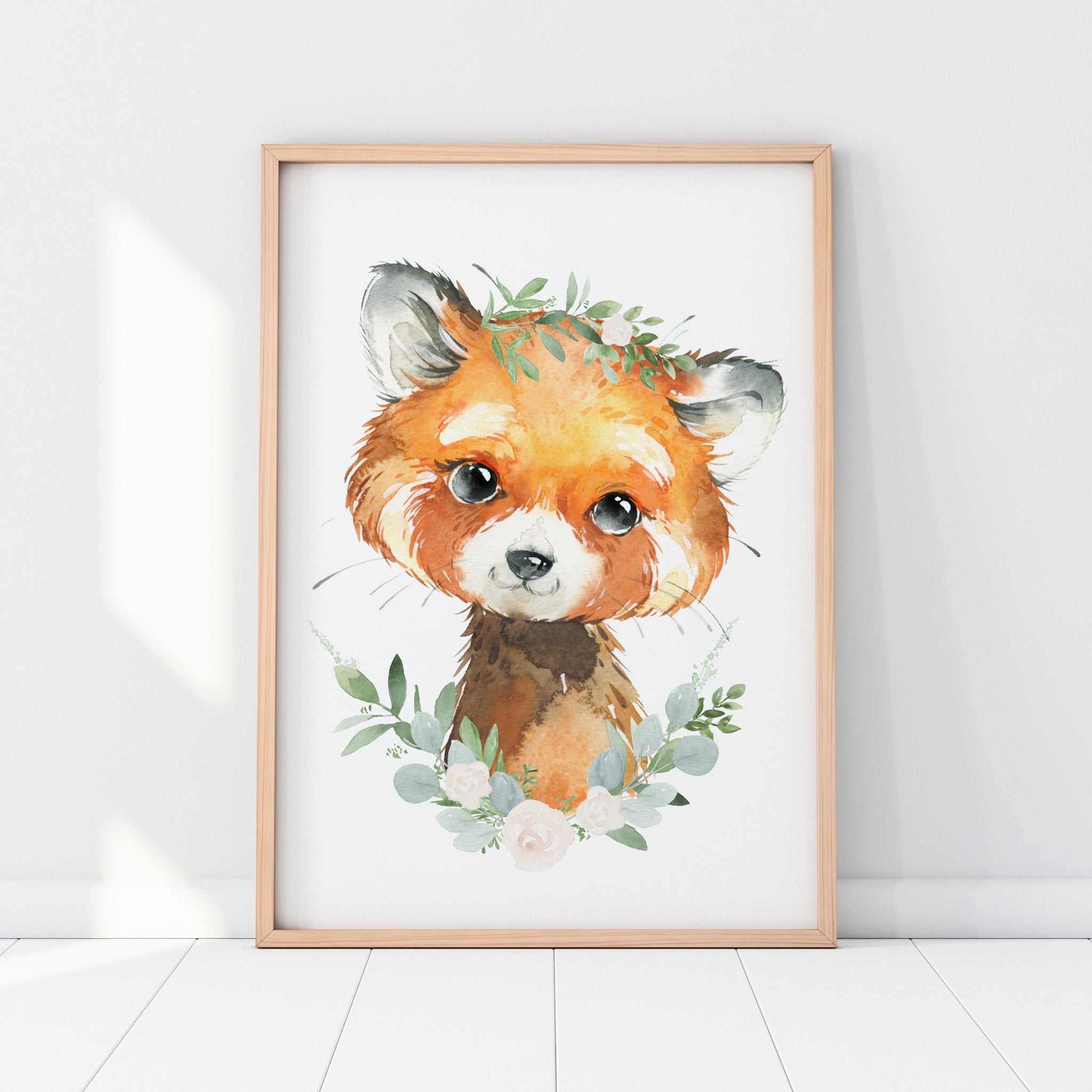 Floral Lion, Red Panda & Llama Prints
