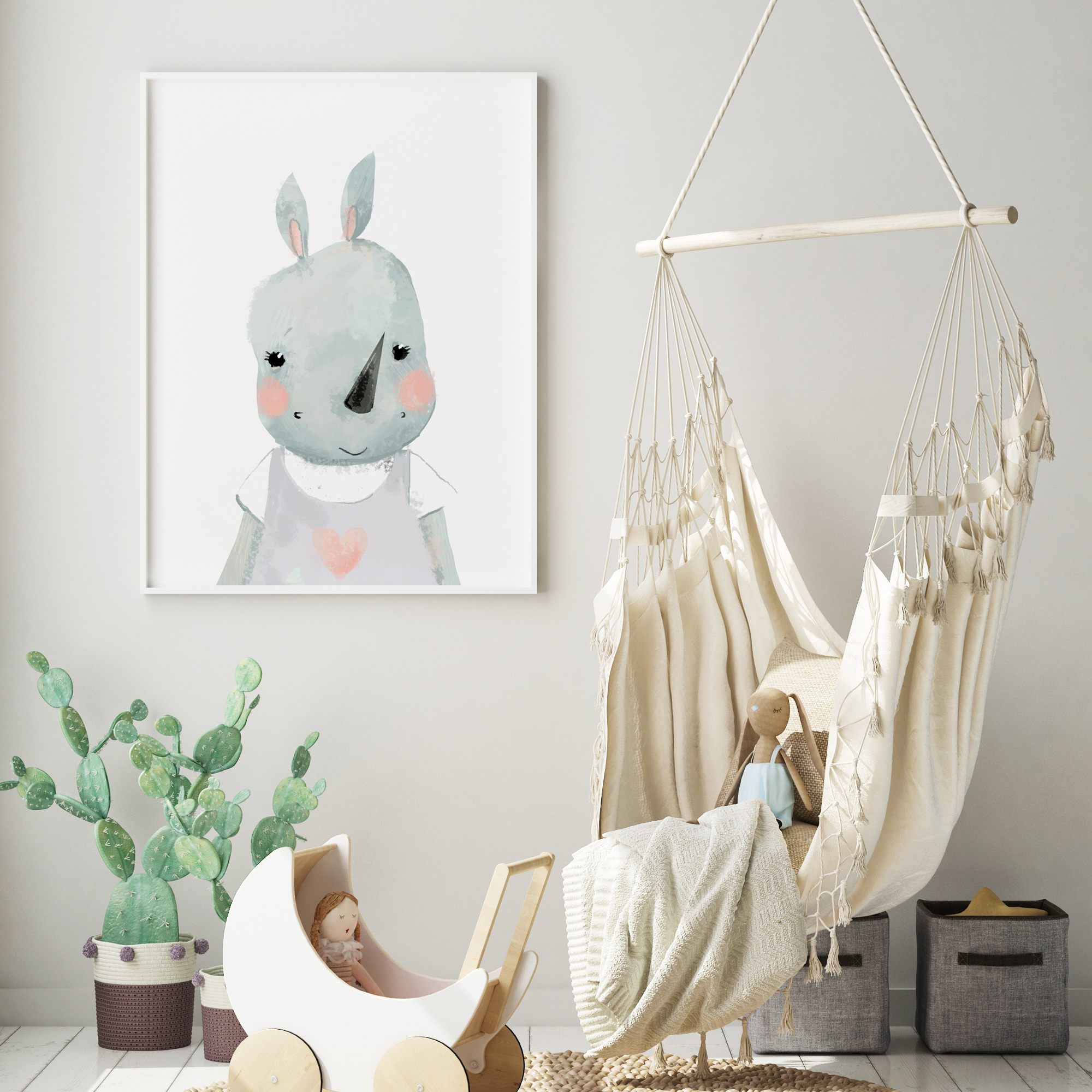 Little Miss Hippo Print