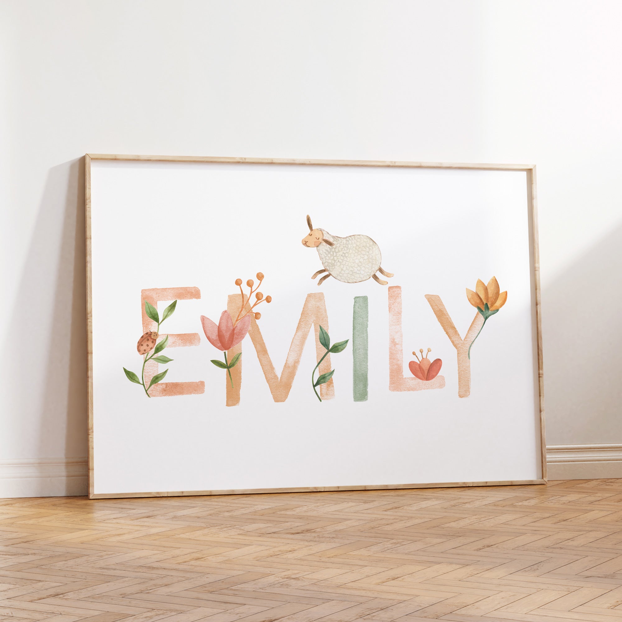 Woodland Animal Name Print
