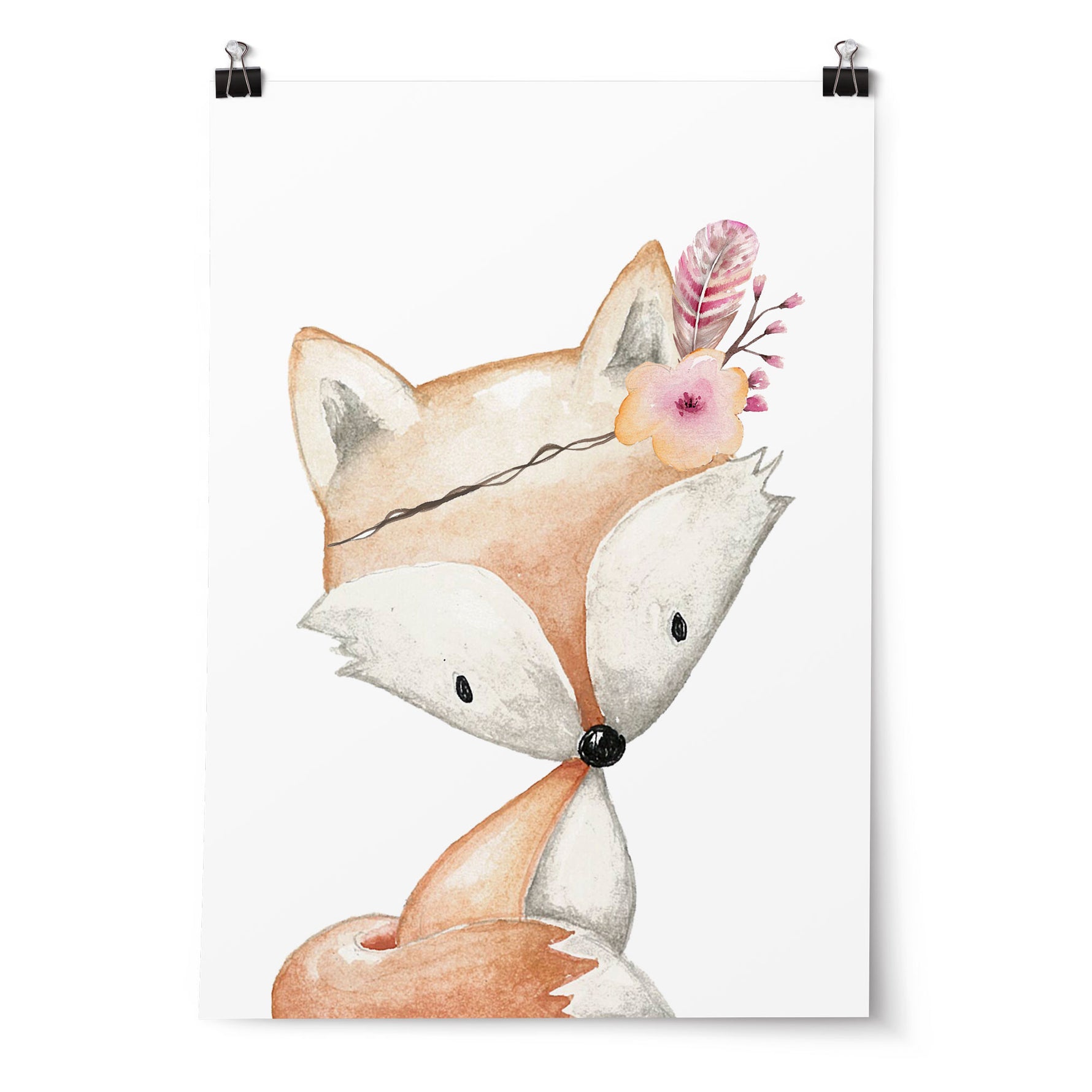 Woodland Fox, Nursery Animal Prints 