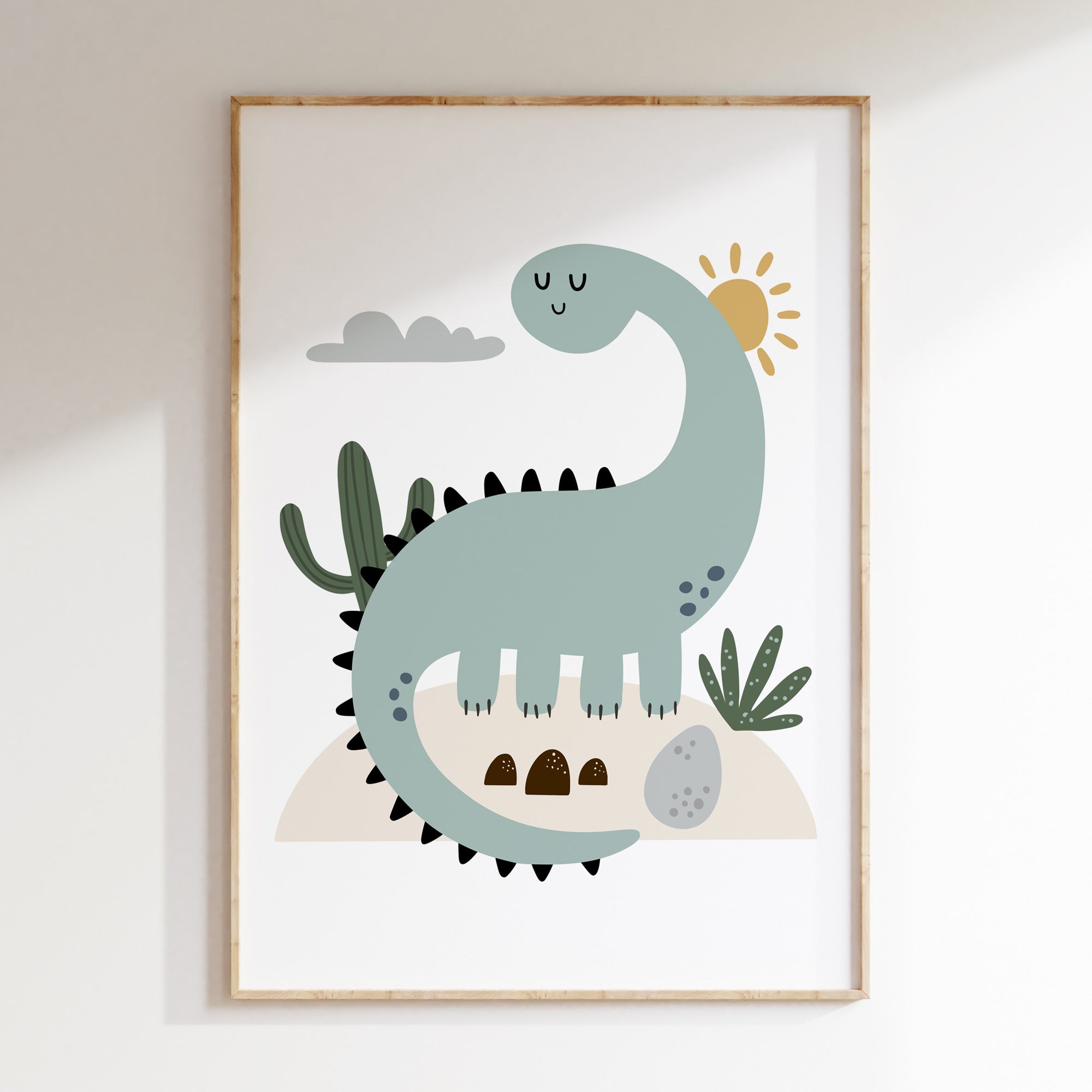 Green Dinosaur Print