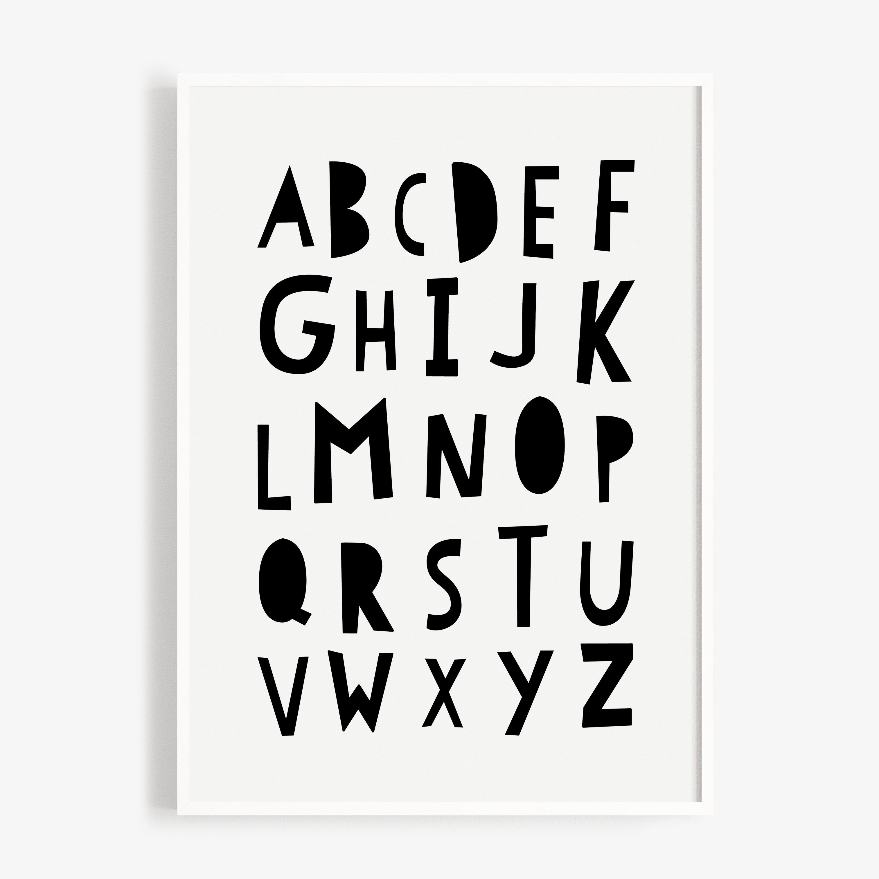 Monochrome Alphabet Print