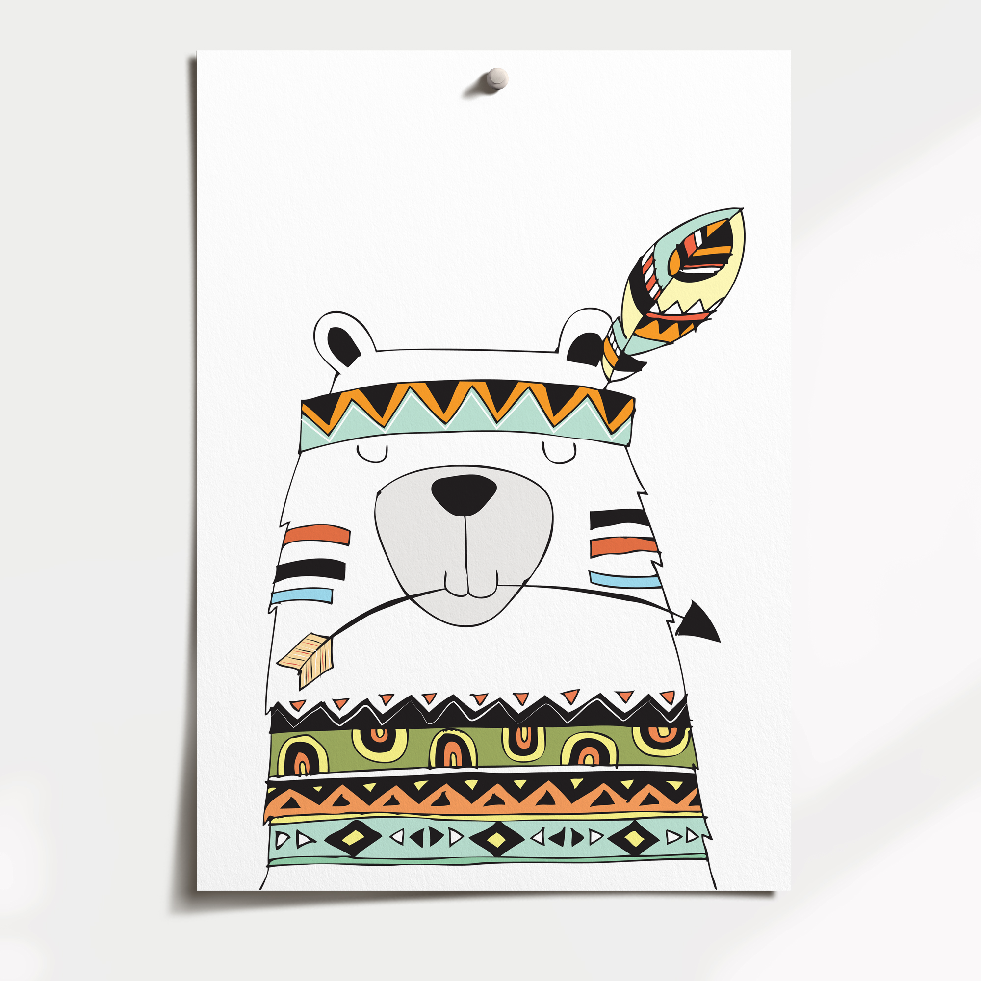 Tribal Bear Print