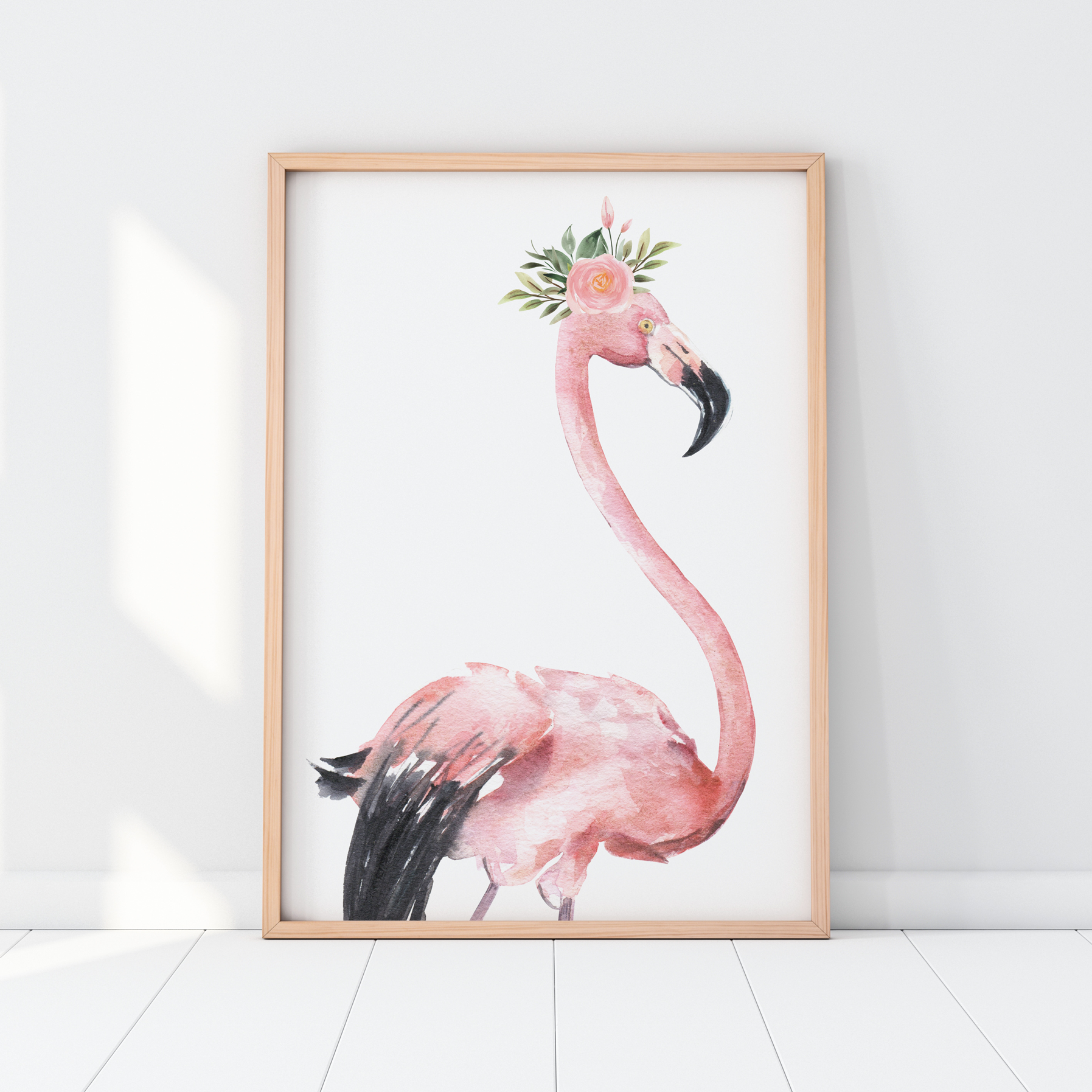 Watercolour Flamingos & Letter Prints