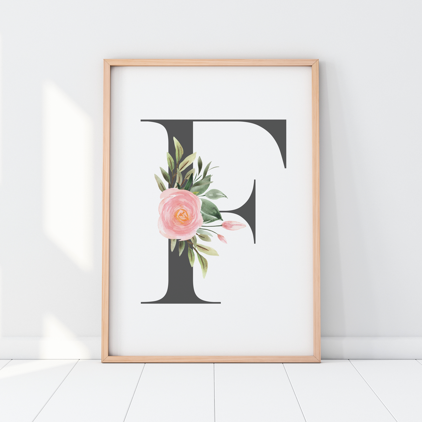 Watercolour Flamingos & Letter Prints