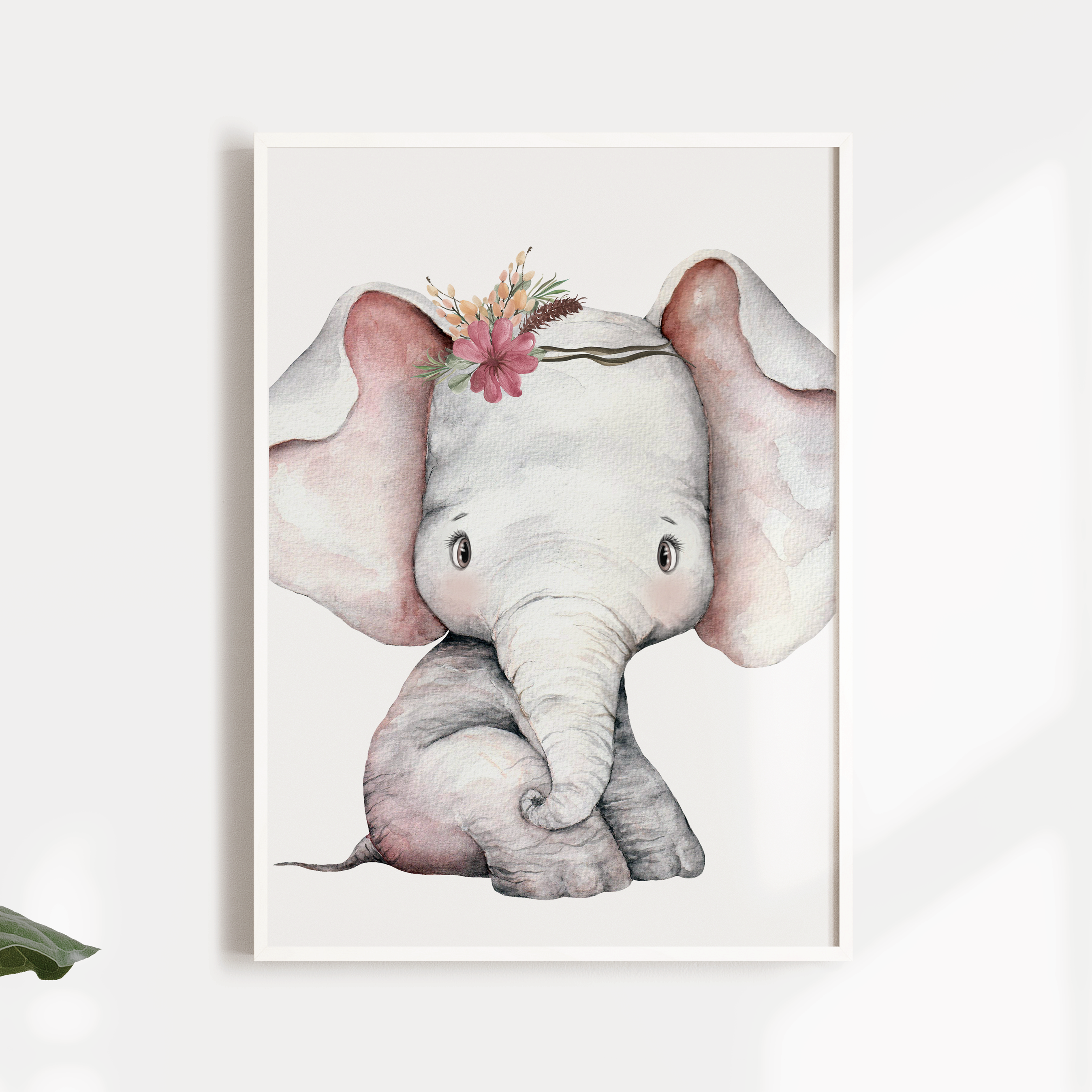 Floral Elephants & Birth Prints